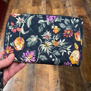 Vera Bradley Navy Floral Quilted Wallet